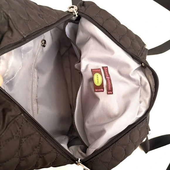 Mosey | Women’s Black Quilted Convertible Adjustable Shoulder Bag Backpack - Picture 8 of 9